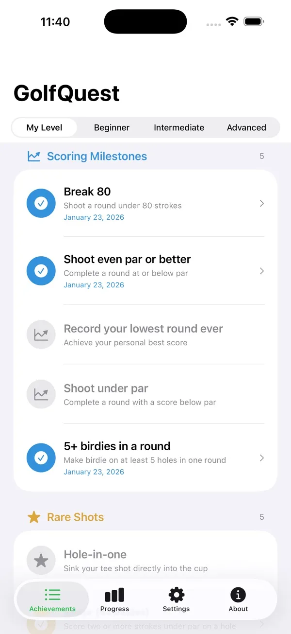 GolfQuest screenshot